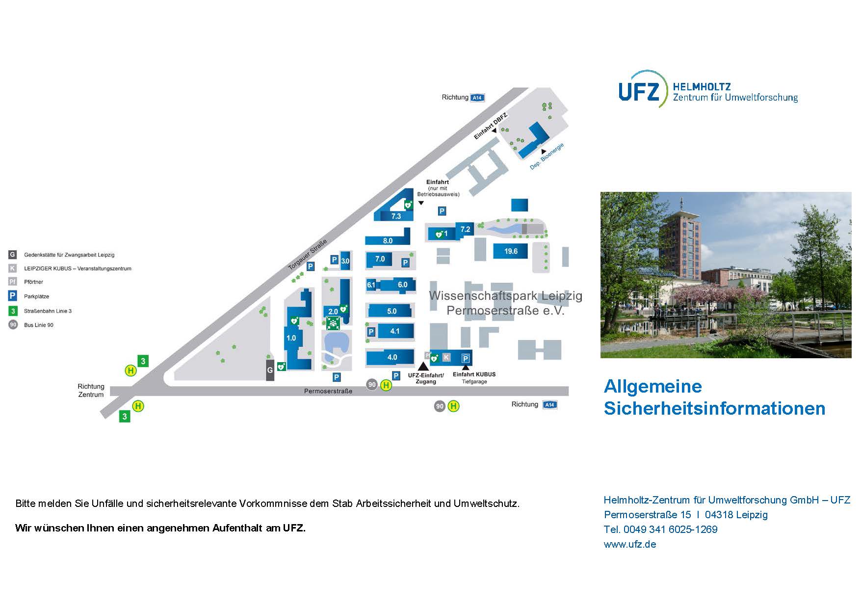 Site plan of the UFZ Site plan of the UFZ